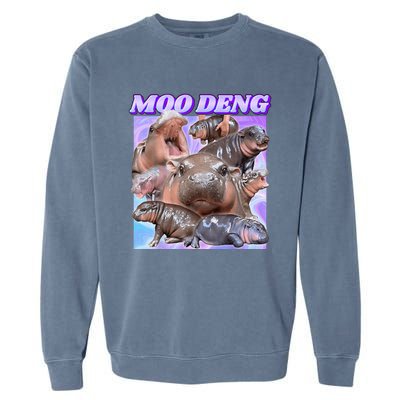 Baby Hippo Moo Deng Garment-Dyed Sweatshirt