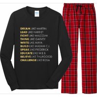 Black History Month Shirts Black History Dream Like Martin Long Sleeve Pajama Set