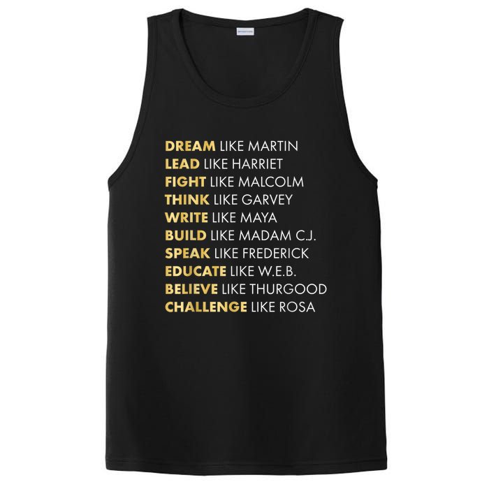 Black History Month Shirts Black History Dream Like Martin PosiCharge Competitor Tank