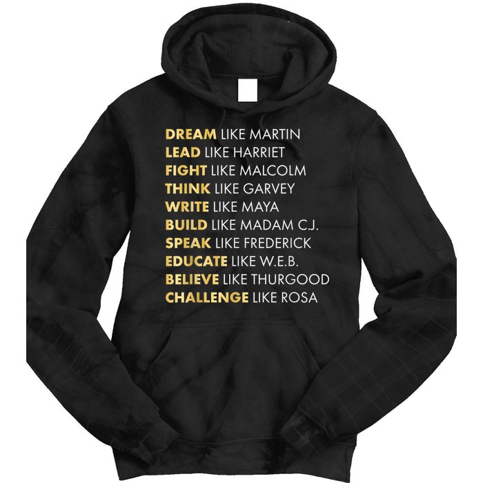 Black History Month Shirts Black History Dream Like Martin Tie Dye Hoodie