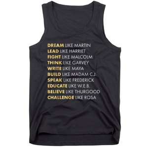 Black History Month Shirts Black History Dream Like Martin Tank Top