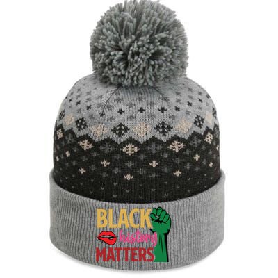 Black History Matters For Black History Month Gift The Baniff Cuffed Pom Beanie