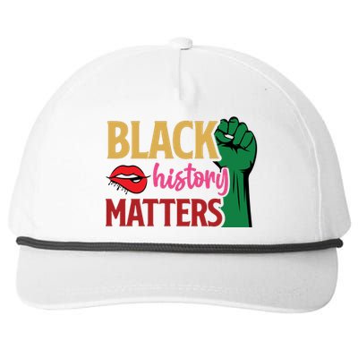 Black History Matters For Black History Month Gift Snapback Five-Panel Rope Hat