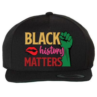 Black History Matters For Black History Month Gift Wool Snapback Cap