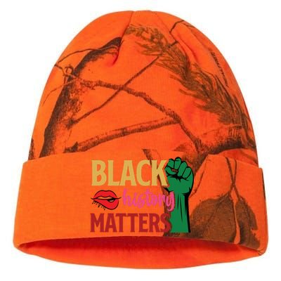 Black History Matters For Black History Month Gift Kati Licensed 12" Camo Beanie