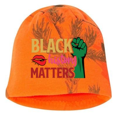 Black History Matters For Black History Month Gift Kati - Camo Knit Beanie