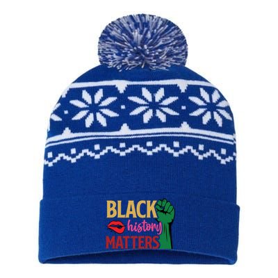 Black History Matters For Black History Month Gift USA-Made Snowflake Beanie