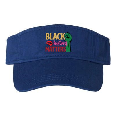 Black History Matters For Black History Month Gift Valucap Bio-Washed Visor