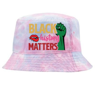 Black History Matters For Black History Month Gift Tie-Dyed Bucket Hat