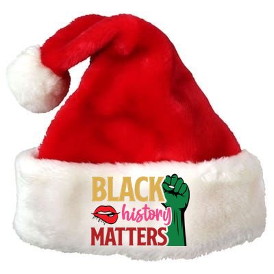 Black History Matters For Black History Month Gift Premium Christmas Santa Hat