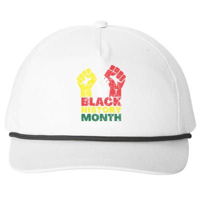 Black History Month And Junenth Pride Fists Cool Gift Snapback Five-Panel Rope Hat