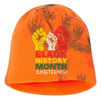 Black History Month And Junenth Pride Fists Cool Gift Kati - Camo Knit Beanie