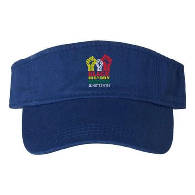 Black History Month And Junenth Pride Fists Cool Gift Valucap Bio-Washed Visor