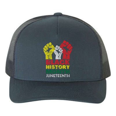 Black History Month And Junenth Pride Fists Cool Gift Yupoong Adult 5-Panel Trucker Hat