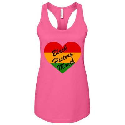 Black History Month Heart Love Women's Racerback Tank