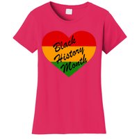 Black History Month Heart Love Women's T-Shirt