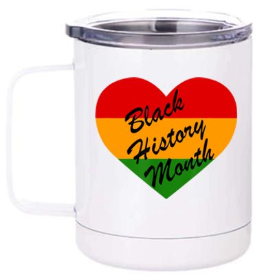 Black History Month Heart Love 12 oz Stainless Steel Tumbler Cup