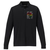 Black History Month Apparel Outfit Performance Long Sleeve Polo