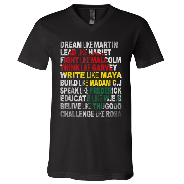 Black History Month Apparel Outfit V-Neck T-Shirt