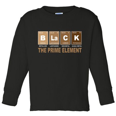 Black History Month Prime Element Toddler Long Sleeve Shirt
