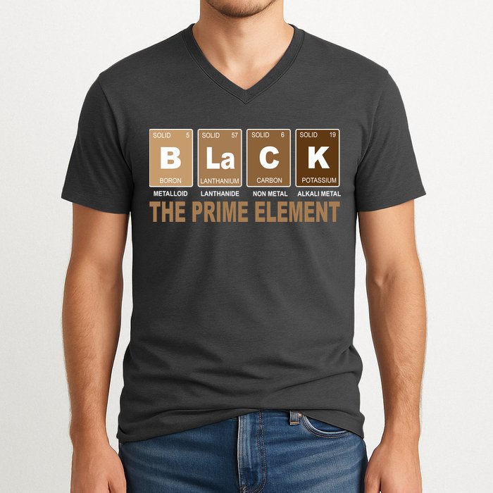 Black History Month Prime Element V-Neck T-Shirt