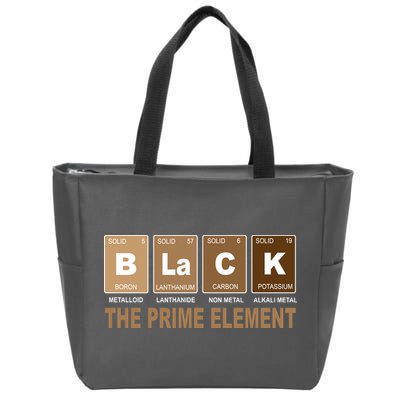 Black History Month Prime Element Zip Tote Bag