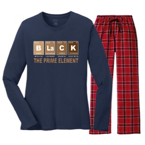 Black History Month Prime Element Women's Long Sleeve Flannel Pajama Set 