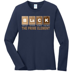 Black History Month Prime Element Ladies Long Sleeve Shirt