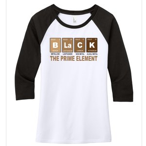 Black History Month Prime Element Women's Tri-Blend 3/4-Sleeve Raglan Shirt