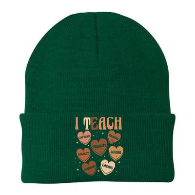 Black History Month I Teach Black History Teacher Retro Knit Cap Winter Beanie