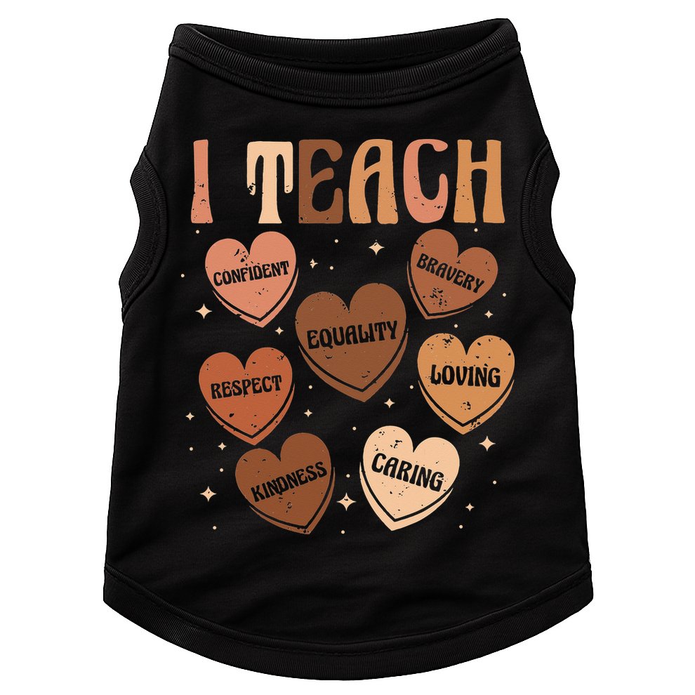 Black History Month I Teach Black History Teacher Retro Doggie Tank