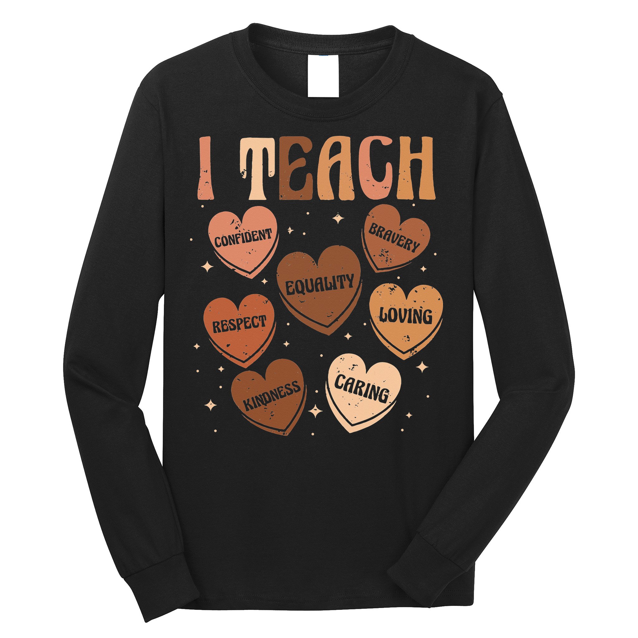 Black History Month I Teach Black History Teacher Retro Long Sleeve Shirt