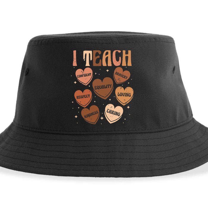 Black History Month I Teach Black History Teacher Retro Sustainable Bucket Hat