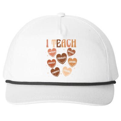 Black History Month I Teach Black History Teacher Retro Snapback Five-Panel Rope Hat