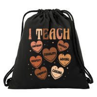 Black History Month I Teach Black History Teacher Retro Drawstring Bag