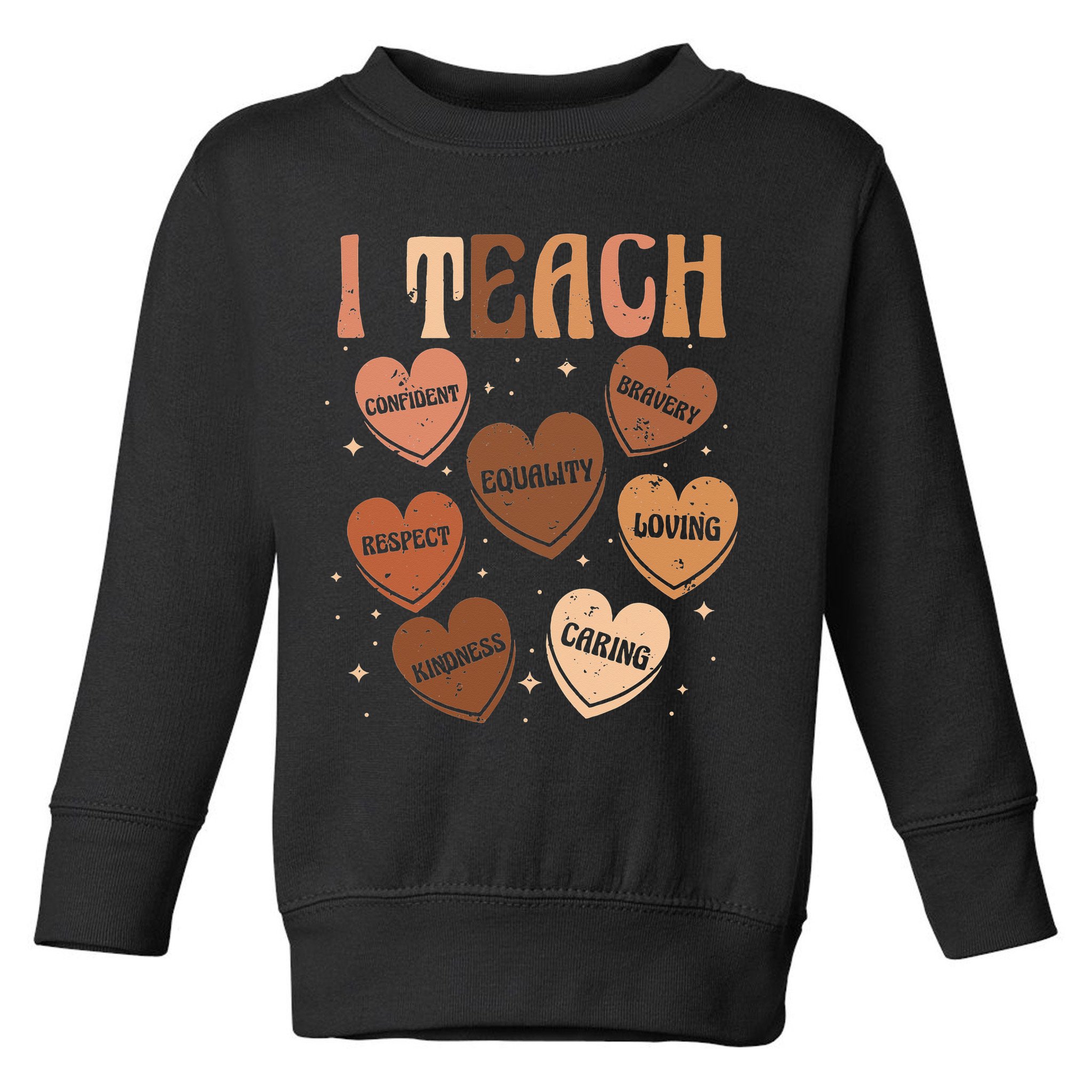 Black History Month I Teach Black History Teacher Retro Toddler Sweatshirt