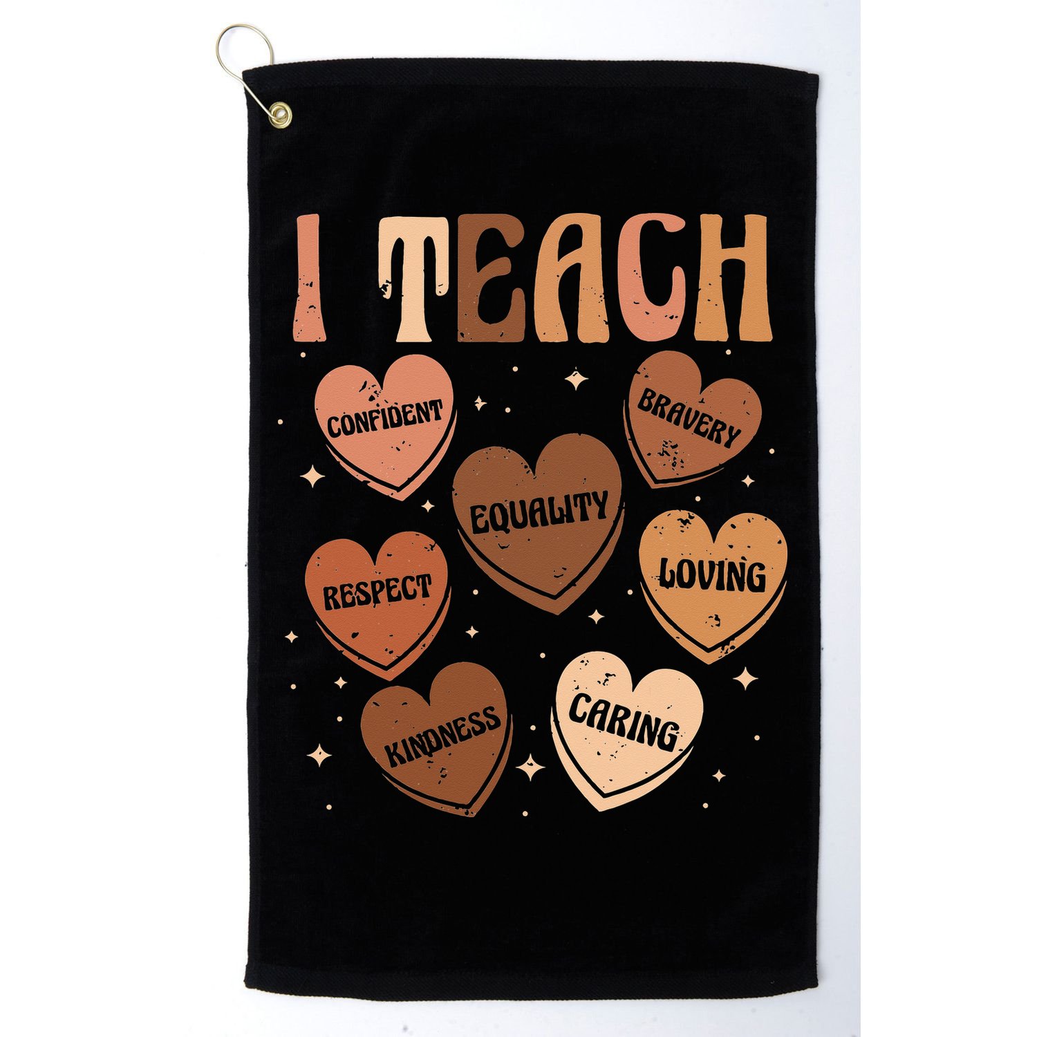 Black History Month I Teach Black History Teacher Retro Golf Towel