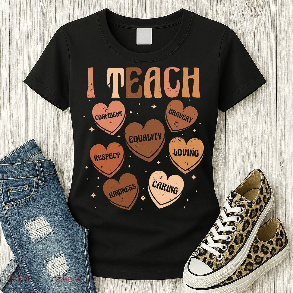 Black History Month I Teach Black History Teacher Retro Womens T-Shirt