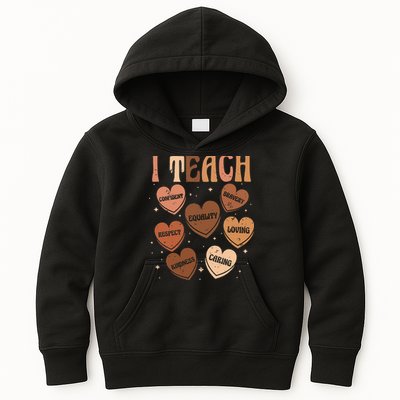 Black History Month I Teach Black History Teacher Retro Kids Hoodie