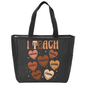 Black History Month I Teach Black History Teacher Retro Zip Tote Bag