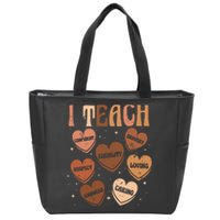 Black History Month I Teach Black History Teacher Retro Zip Tote Bag