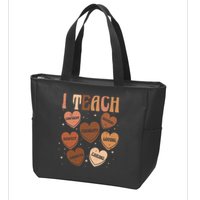 Black History Month I Teach Black History Teacher Retro Zip Tote Bag