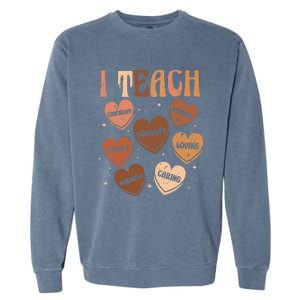 Black History Month I Teach Black History Teacher Retro Garment-Dyed Sweatshirt