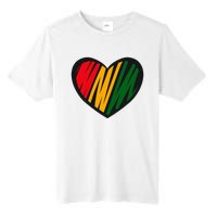 Black History Month Red Gold & Green Heart Tall Fusion ChromaSoft Performance T-Shirt