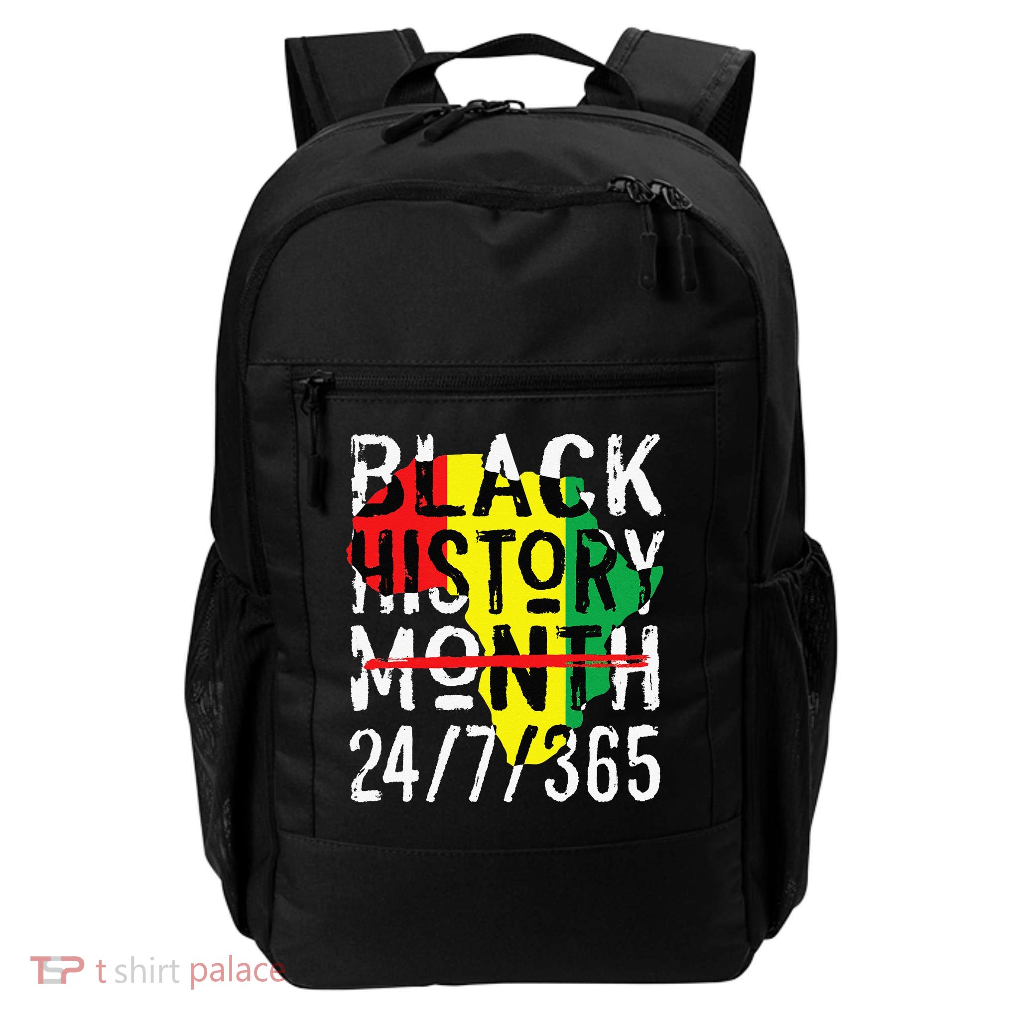Black History Month 24/7/365 African Melanin Black Pride Backpack