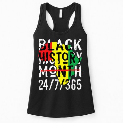 Black History Month 24/7/365 African Melanin Black Pride Womens Tank Top