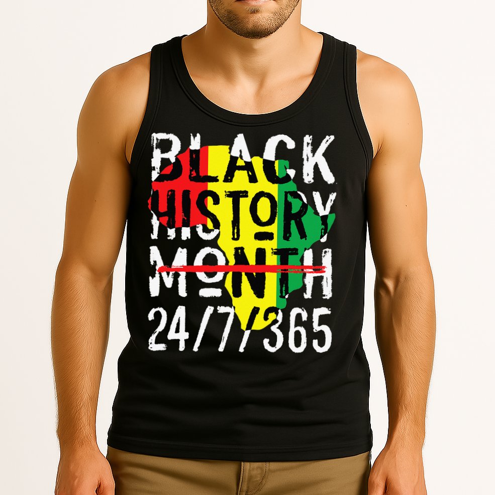 Black History Month 24/7/365 African Melanin Black Pride Tank Top
