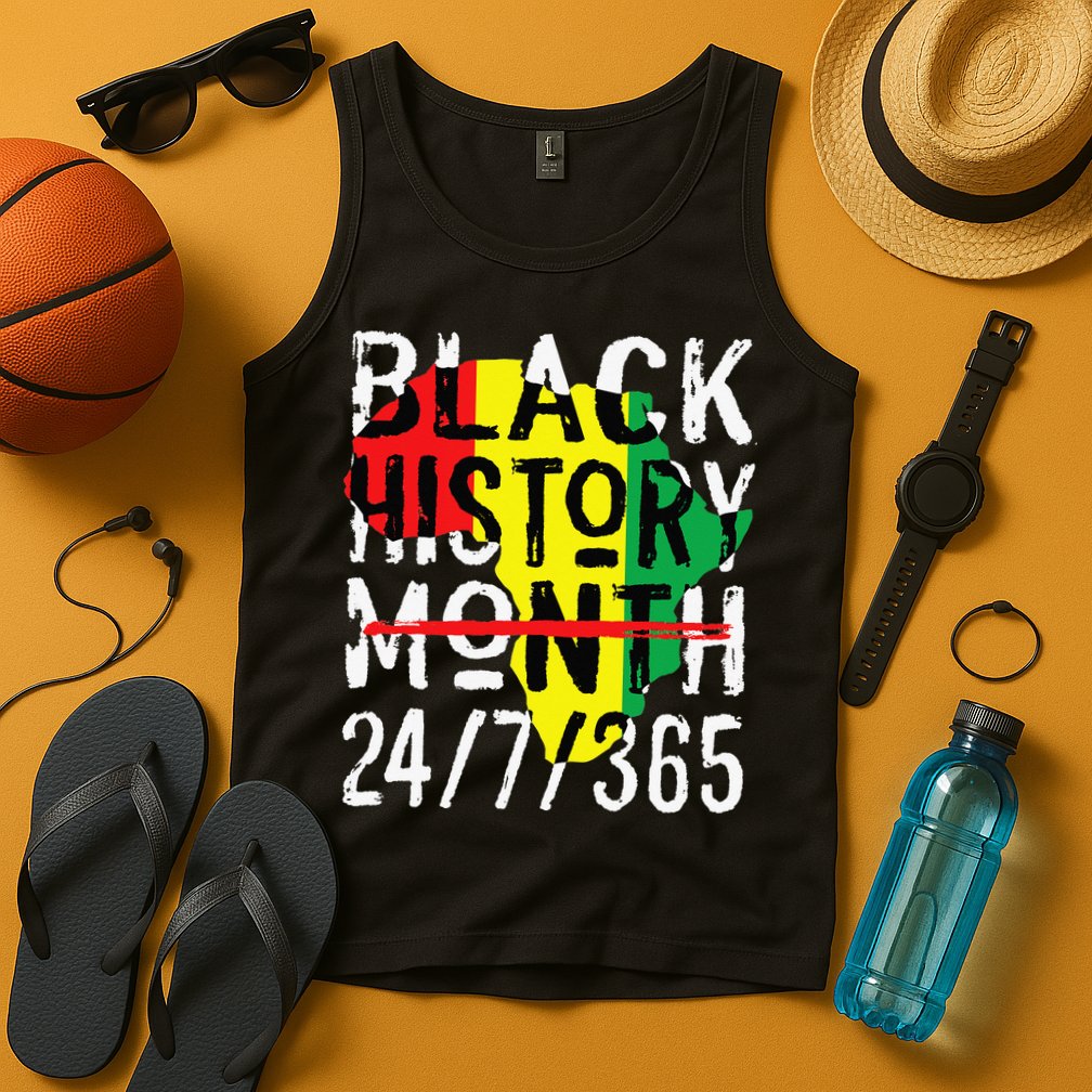 Black History Month 24/7/365 African Melanin Black Pride Tank Top