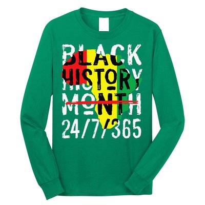 Black History Month 24/7/365 African Melanin Black Pride Long Sleeve Shirt