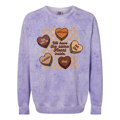 Black History Month The Same Heart Inside Melanin Afro Colorblast Crewneck Sweatshirt